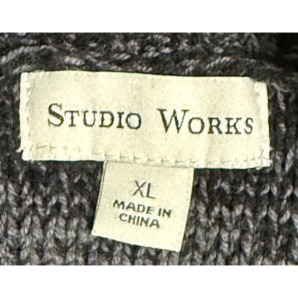 Women’s Quiet Luxury Ombre Knit Sweater Neutral Minimalist Winter Pullover XL - Picture 5 of 9